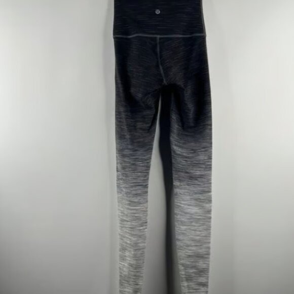 Lululemon Wunder Under Hi Rise Ombre Melange 31" Sz 4 Space Dye Black Deep Coal - Picture 4 of 7